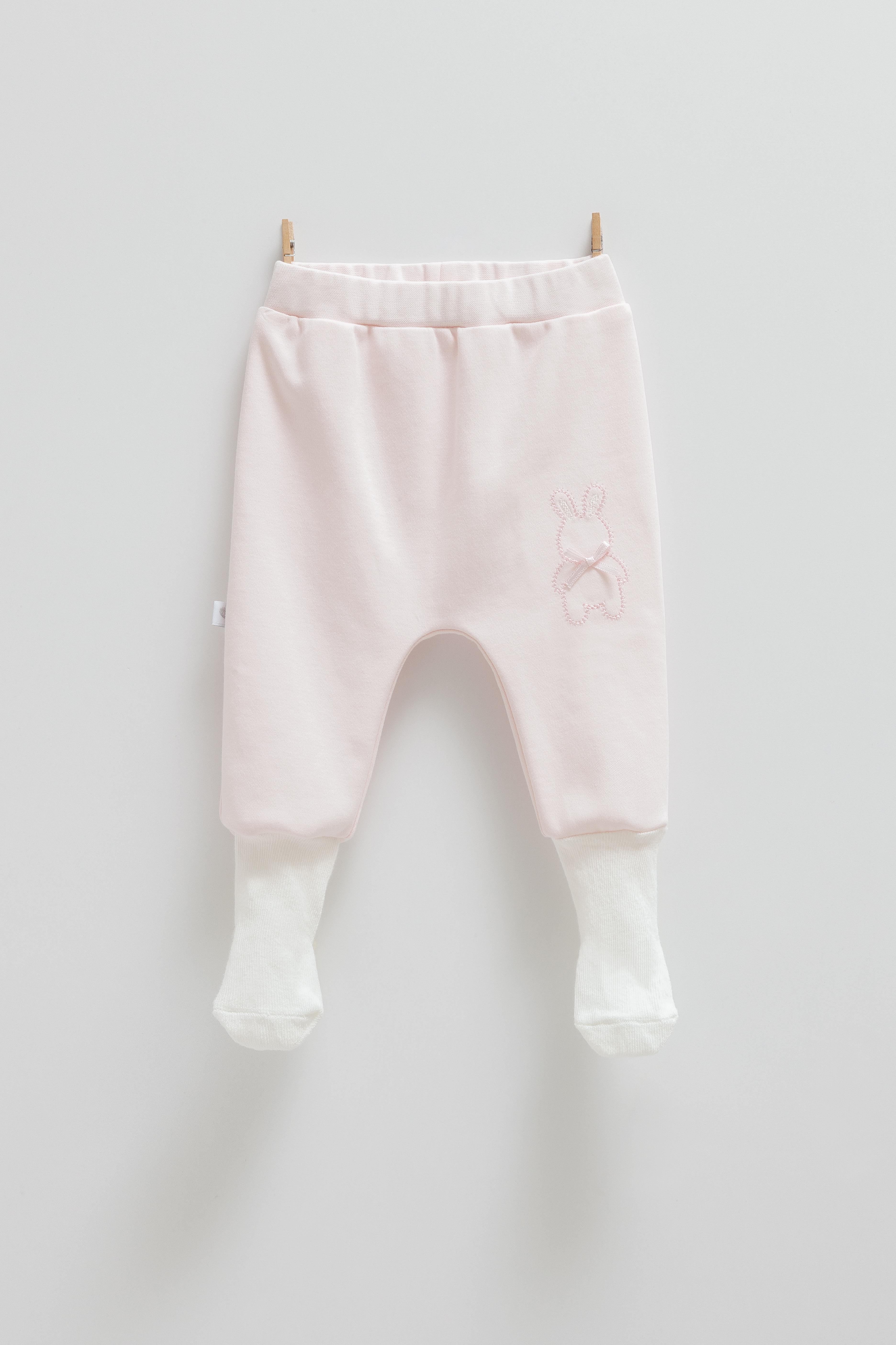 Çıtçıtlı Badi, Tek AltVenezia Tek Alt Çoraplı Kız Pantolon Pembe
