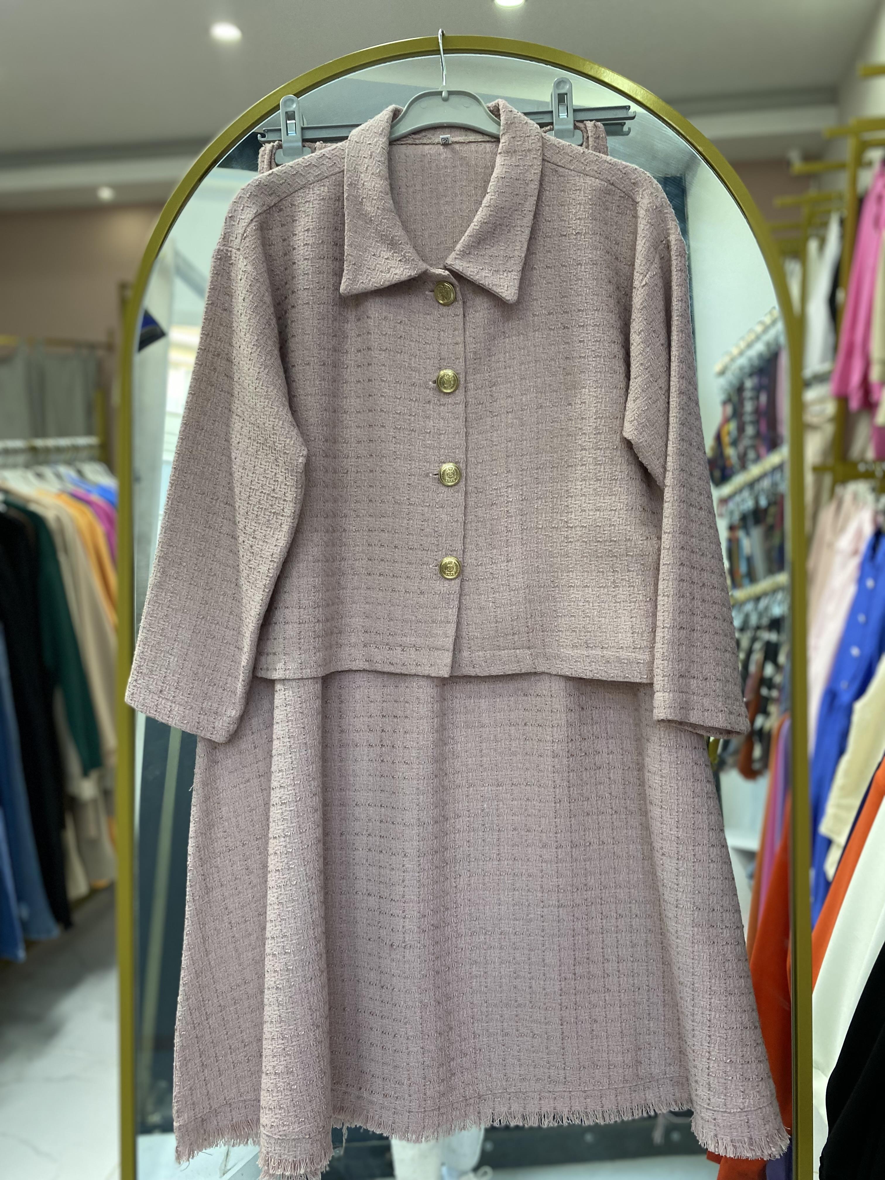 ETEKLİ TÜVİT TAKIM PEMBE 