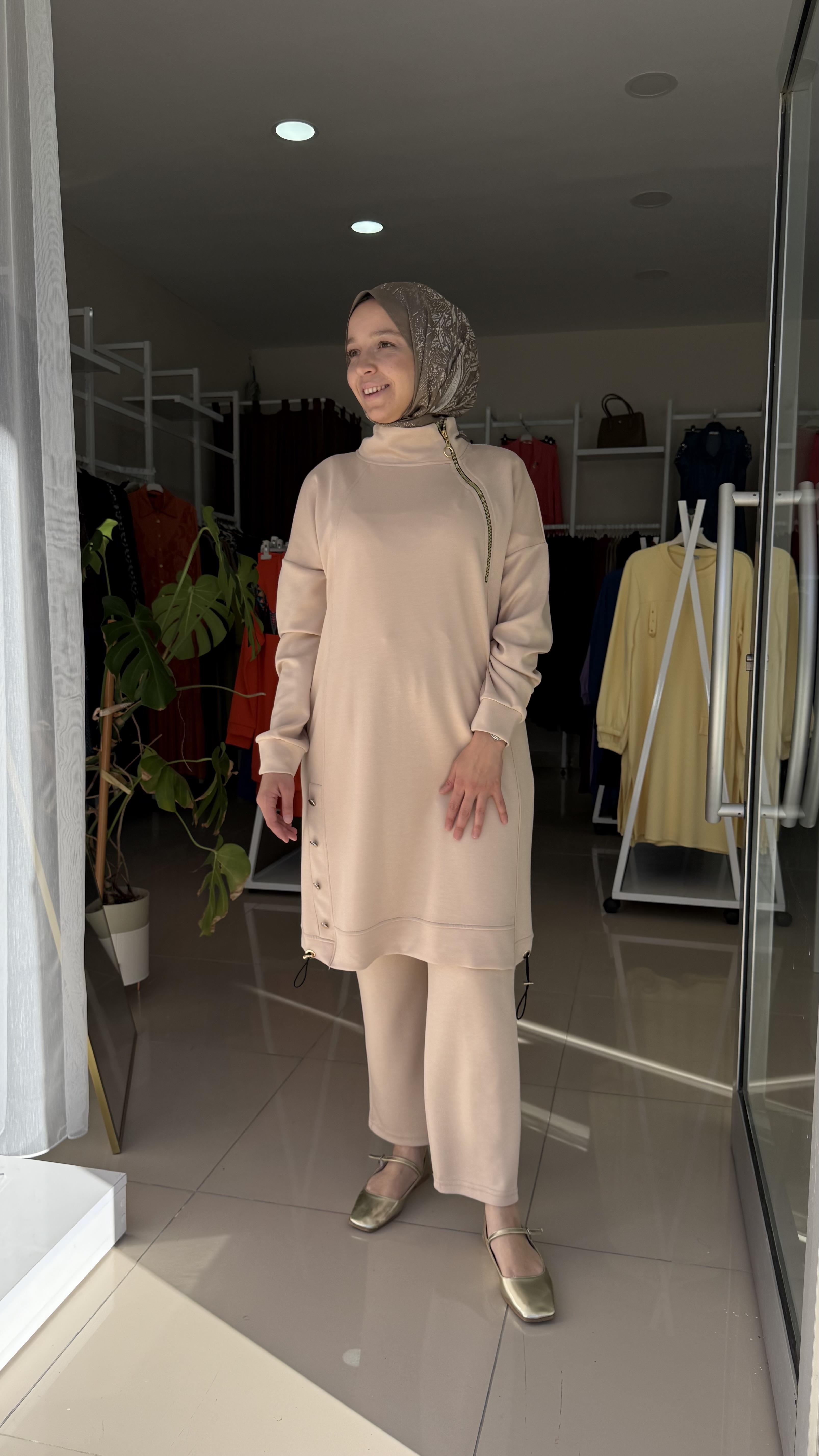 Fermuar Detaylı Oysho Takım Taş 