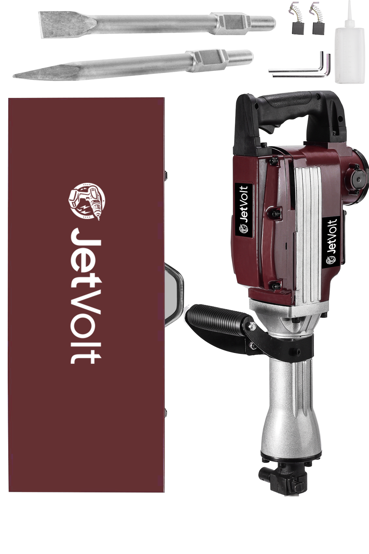JetVolt Büyük Tip Kırıcı Delici Hilti Kavrama Kollu 16 Kg 3 Metre Kablolu 65mm - Kırmızı