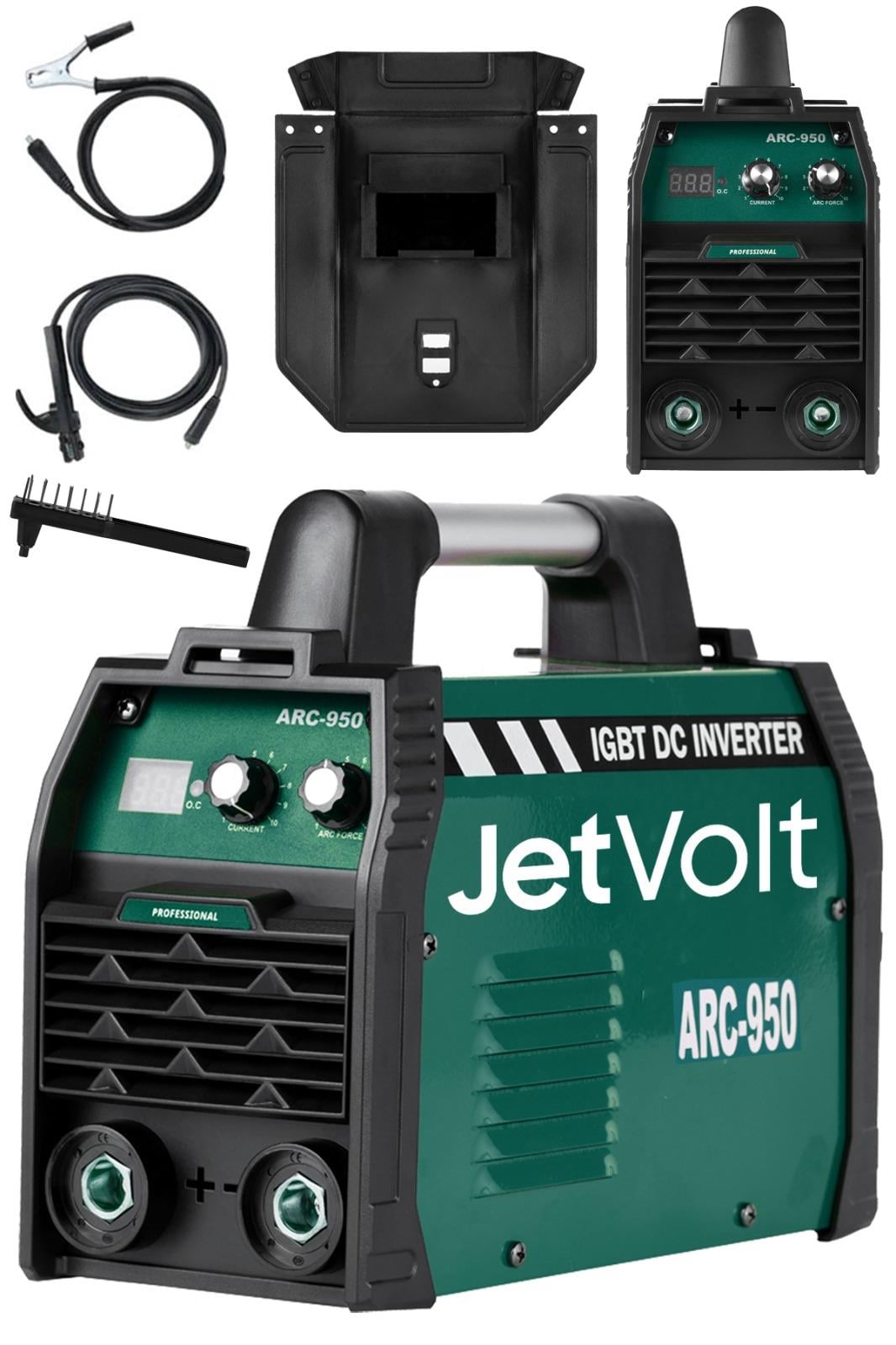 JetVolt Profesyonel 250 Amper Bakır Sargı Dijital Göstergeli Inverter Çanta Kaynak Makinesi - Yeşil