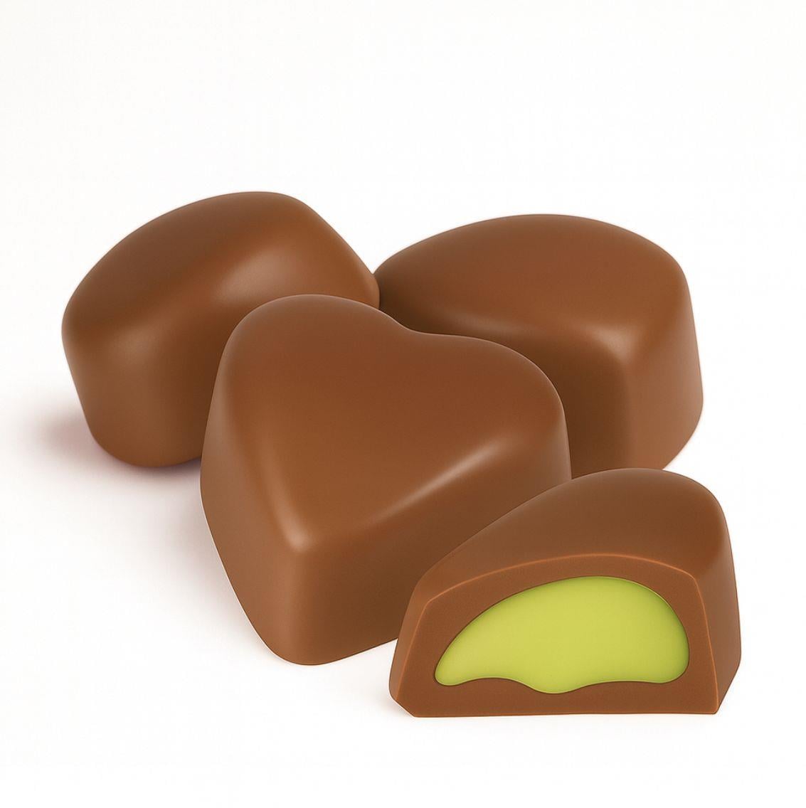 Fıstık Dolgulu Sargılı Kalp Çikolata 500 gSpesiyal Dökme ÇikolataMilat