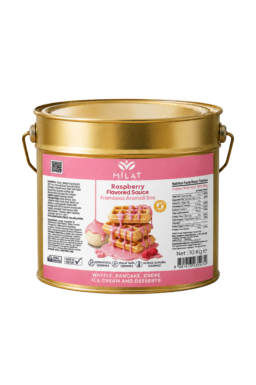 Frambuaz Aromalı Tatlı Sos 10 Kg - Waffle & Krep & Pankek & Tatlı & Dondurma SosuToptan AlMilat