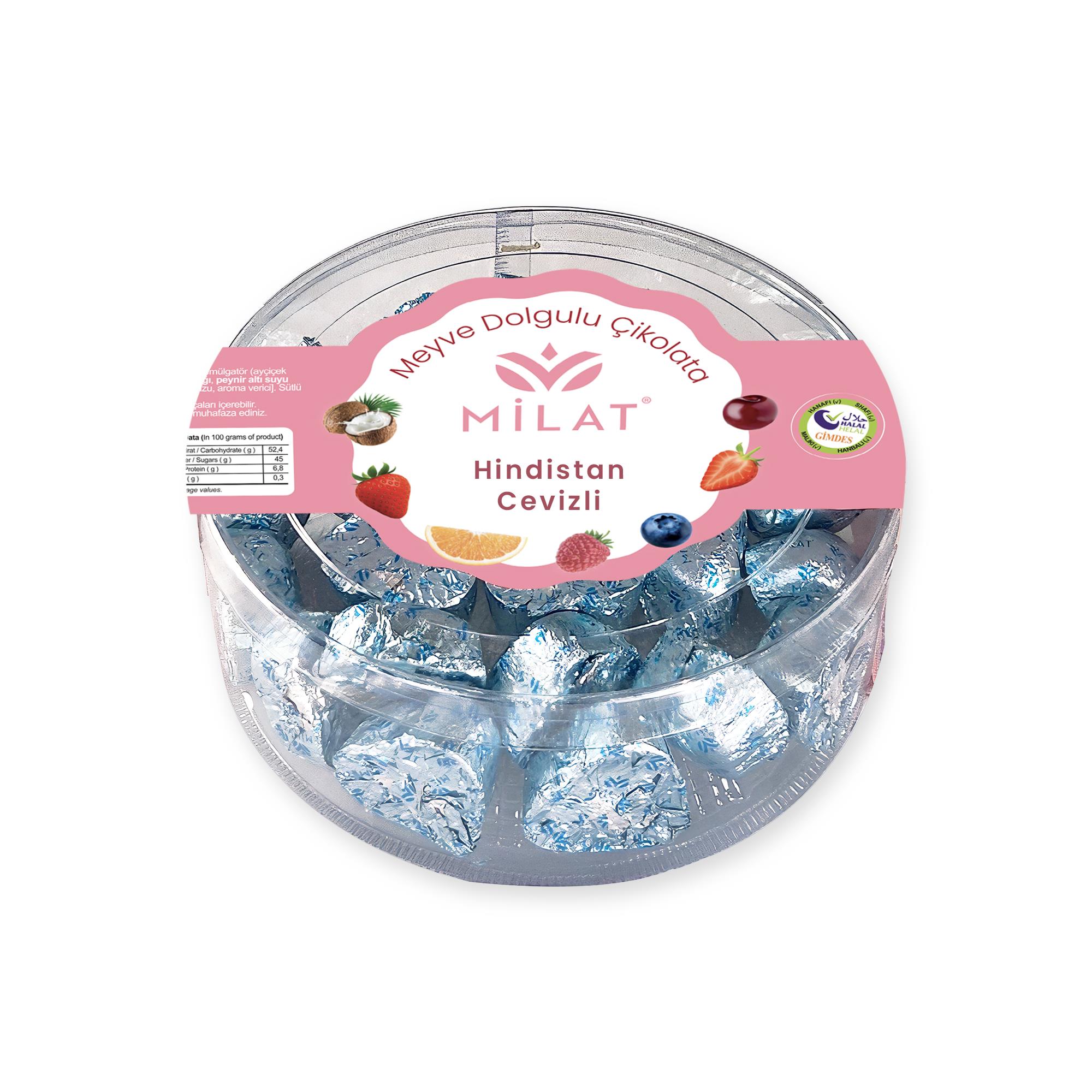 Hindistan Cevizi Dolgulu Sütlü Kalp Çikolata 300 g Spesiyal Dökme ÇikolataMilat