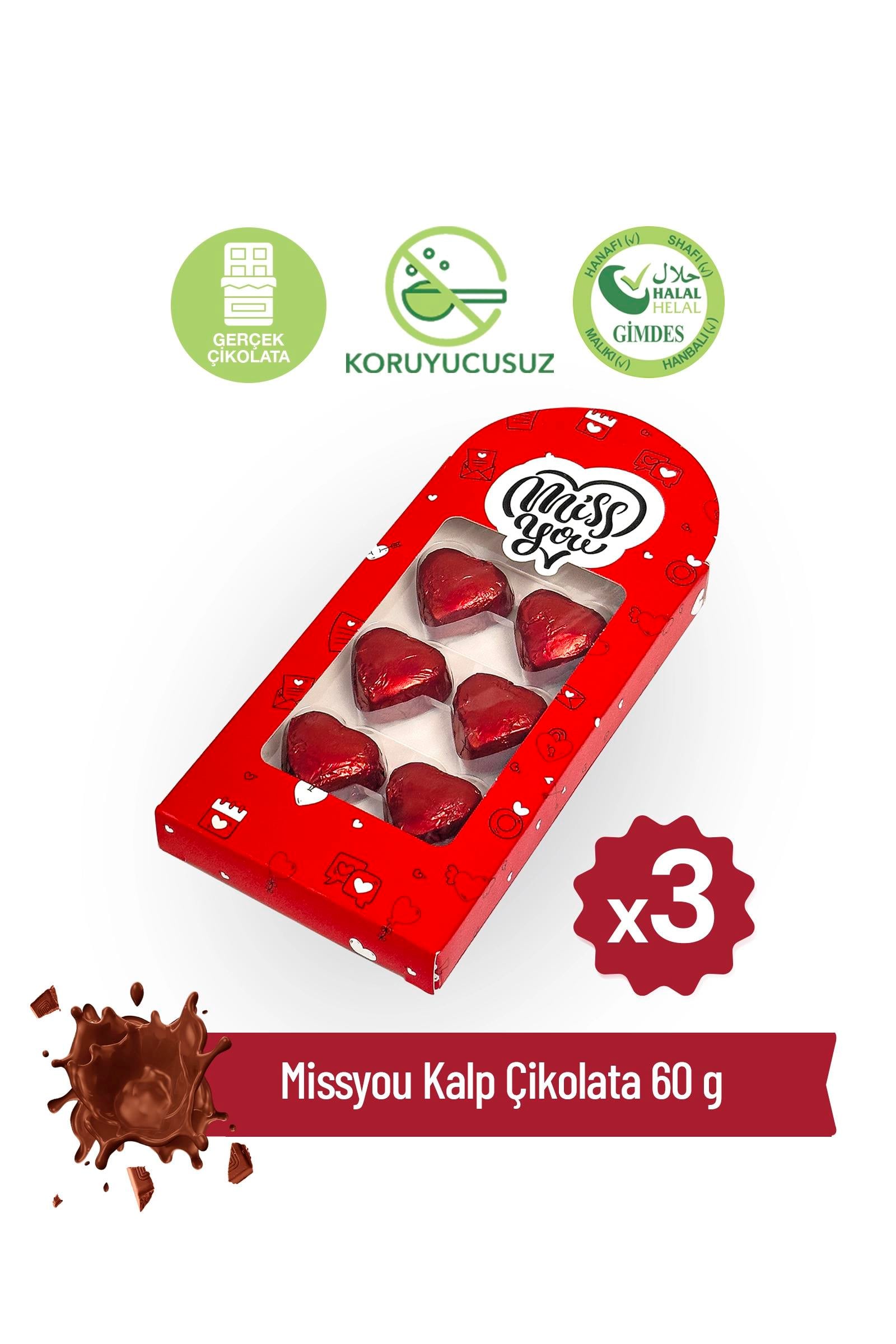 Kalp Çikolata 60 g x 3 AdetKalp ÇikolataMilat