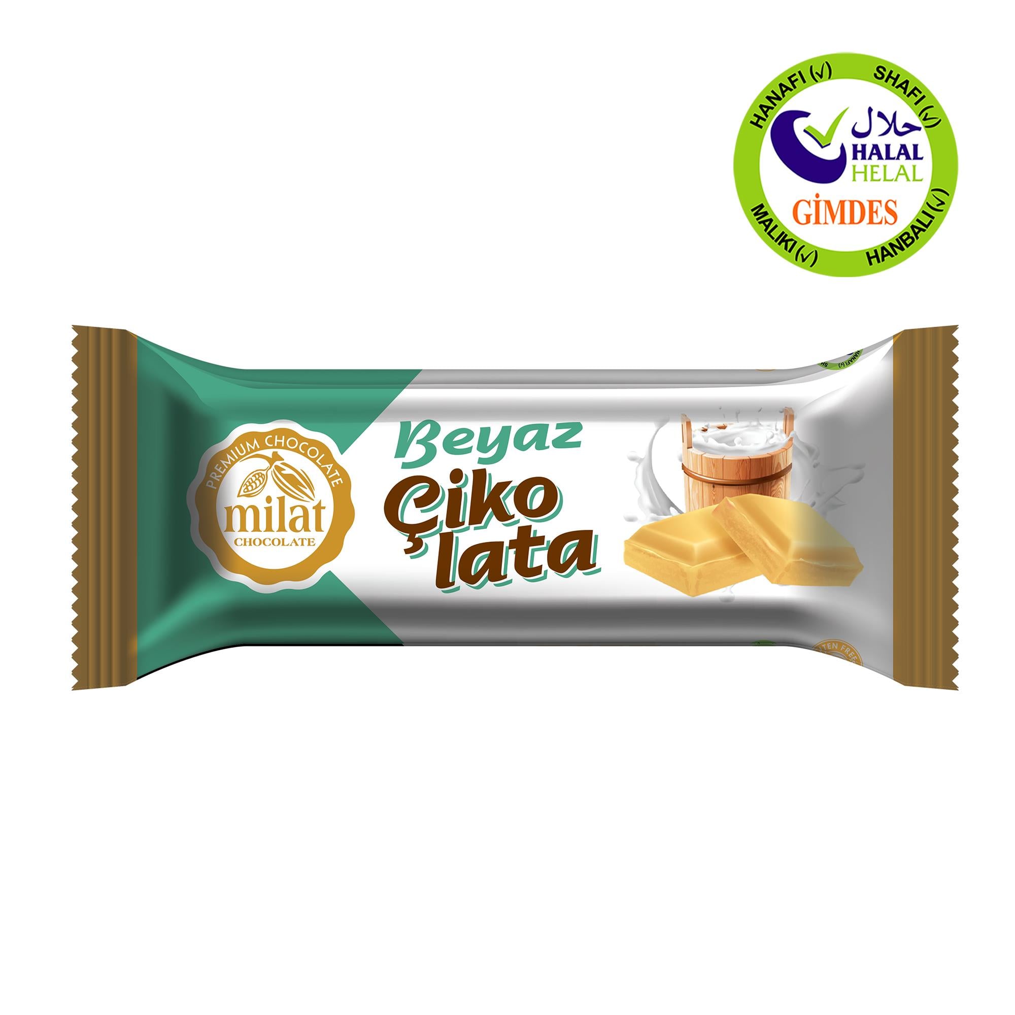 Krema Dolgulu Beyaz Çikolata 25 Gr.Tablet ÇikolataMilat