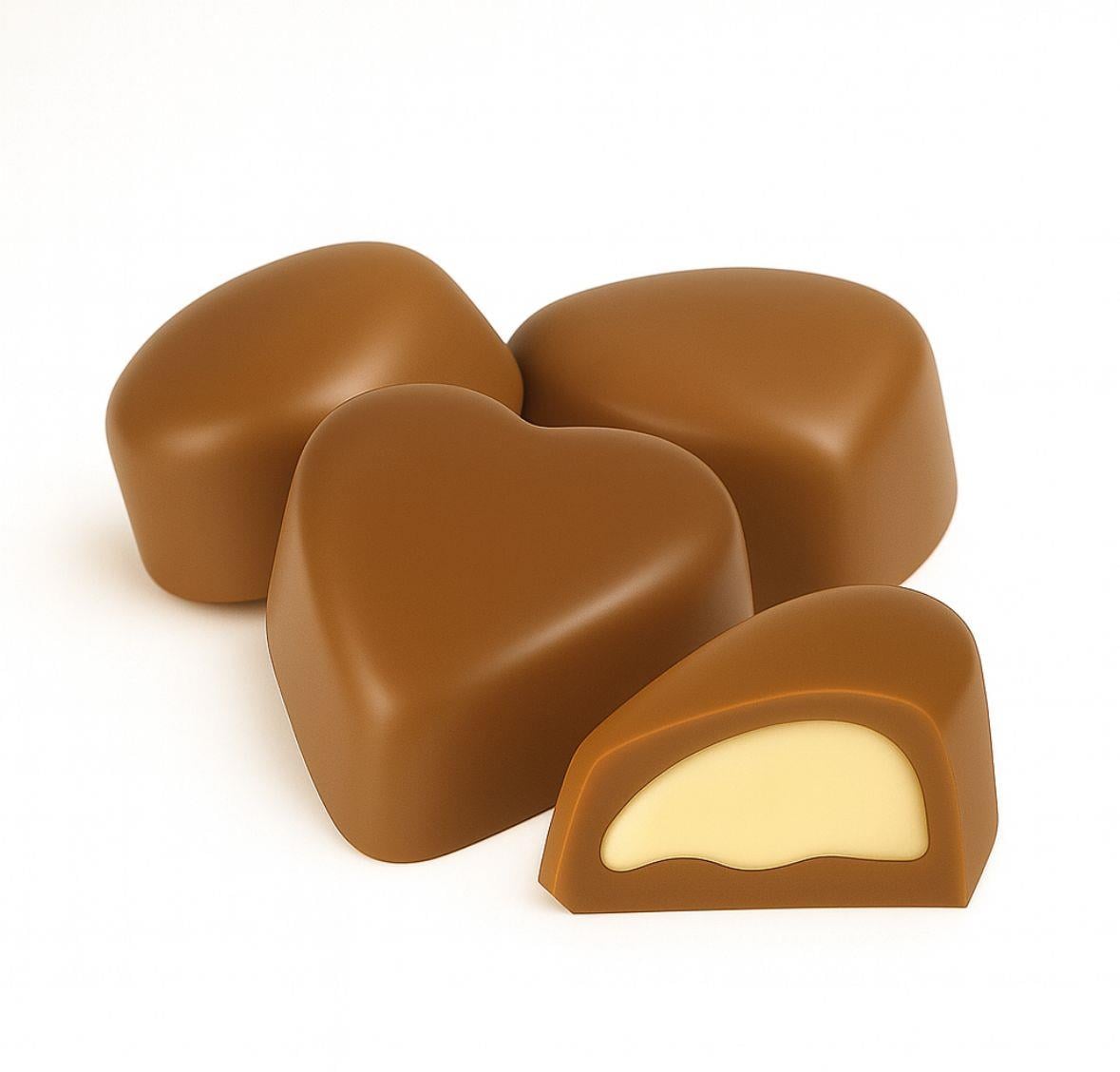 Limon Dolgulu Sargılı Kalp Çikolata 1 KgSpesiyal Dökme ÇikolataMilat