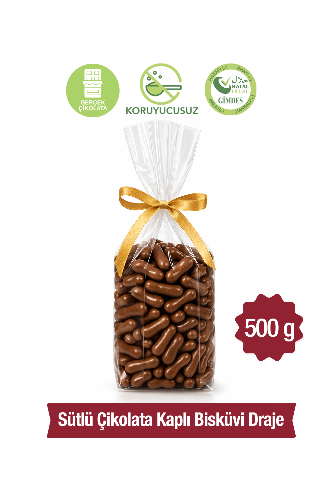 Milat Çikolata Kaplı Bisküvi Draje 500 gDraje ÇikolataMilat