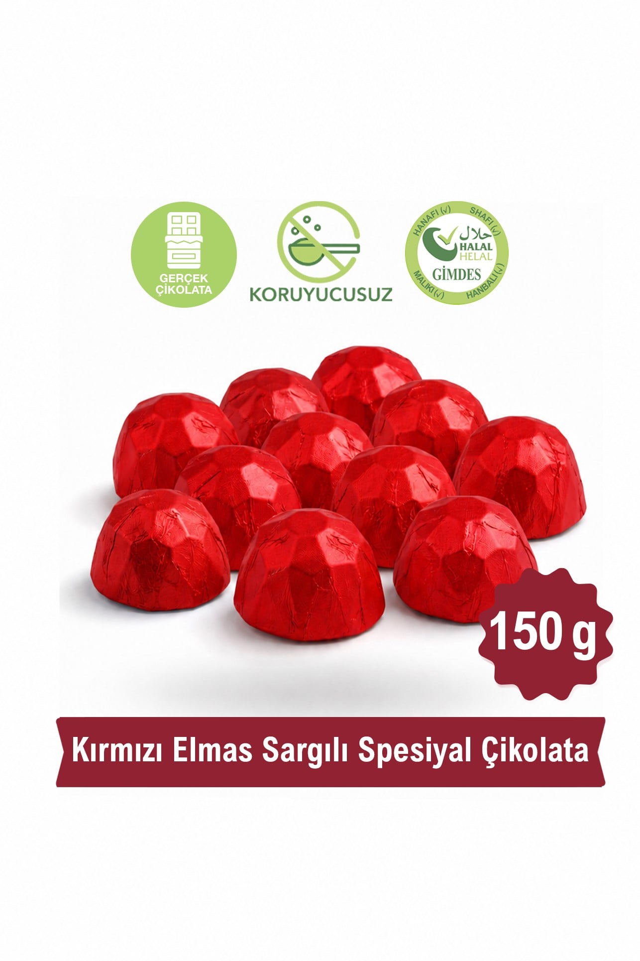 Milat Kırmızı Sargılı Elmas Spesiyal Çikolata 150 gSpesiyal ÇikolataMilat