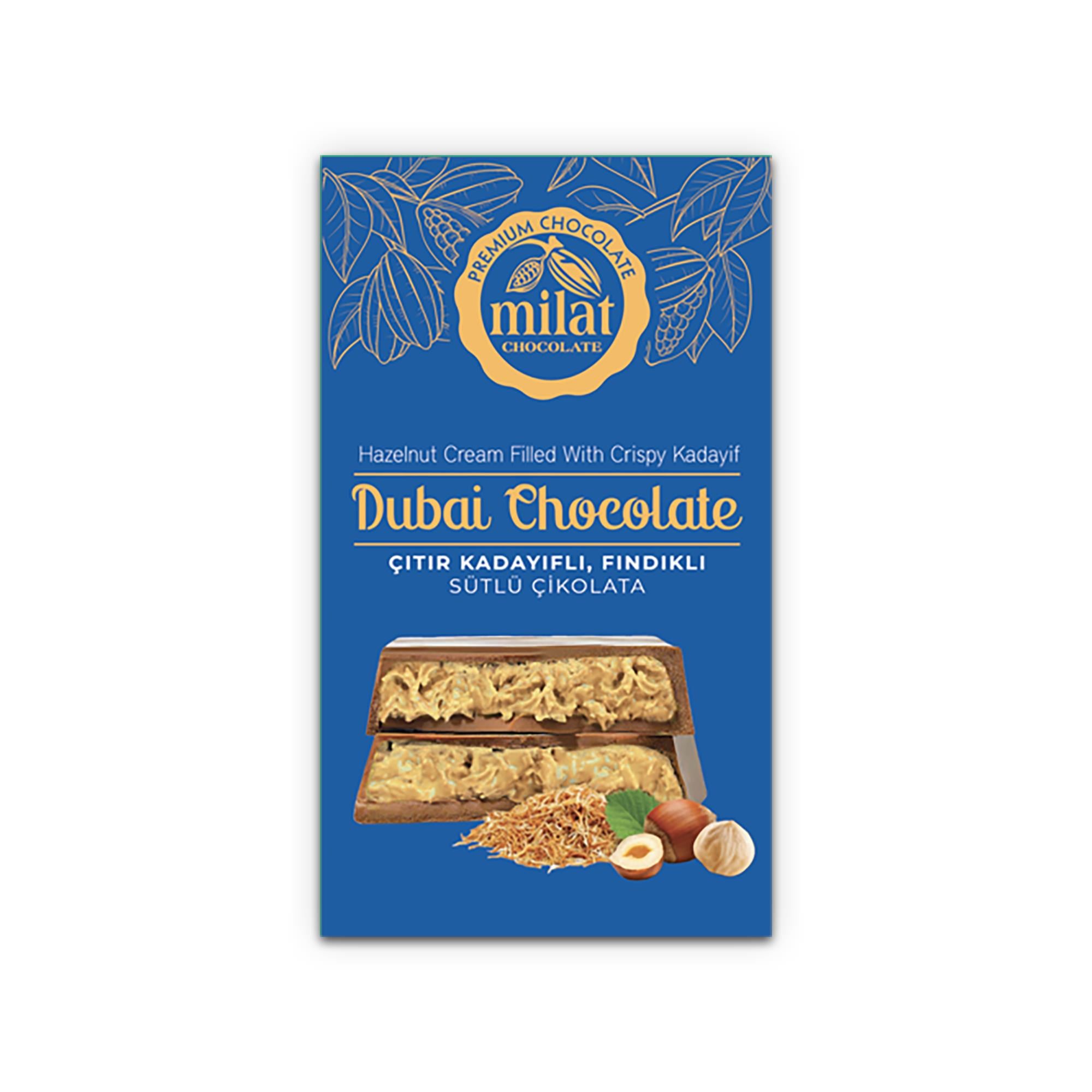 Milat Meşhur Dubai Trabzon Çikolatası Fındıklı 60grDubai ÇikolatasıMilat
