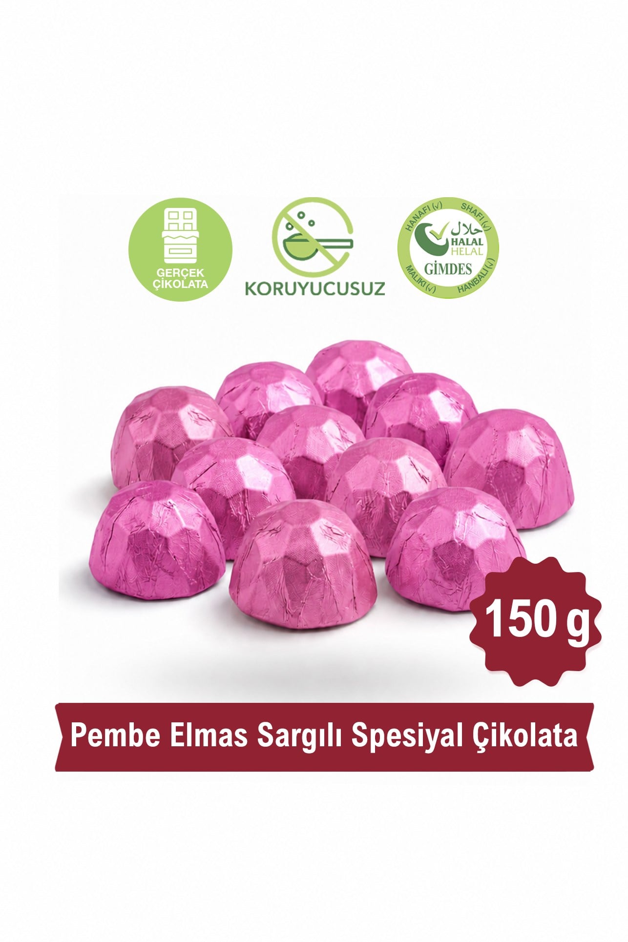 Milat Pembe Sargılı Elmas Spesiyal Çikolata 150 gSpesiyal ÇikolataMilat