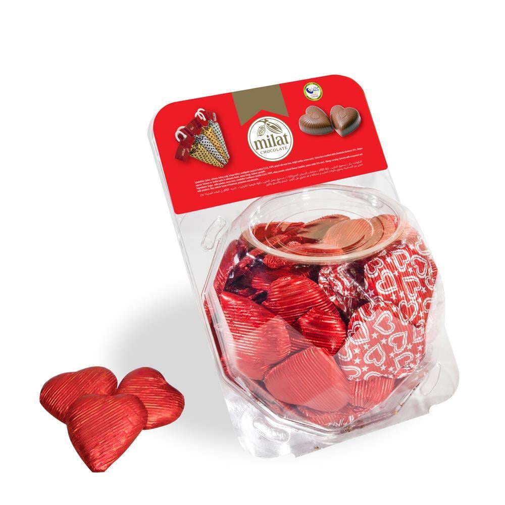 Milky Chocolate Kalp Küre Çikolata  72 Adet 12grKalp ÇikolataMilky Chocolate