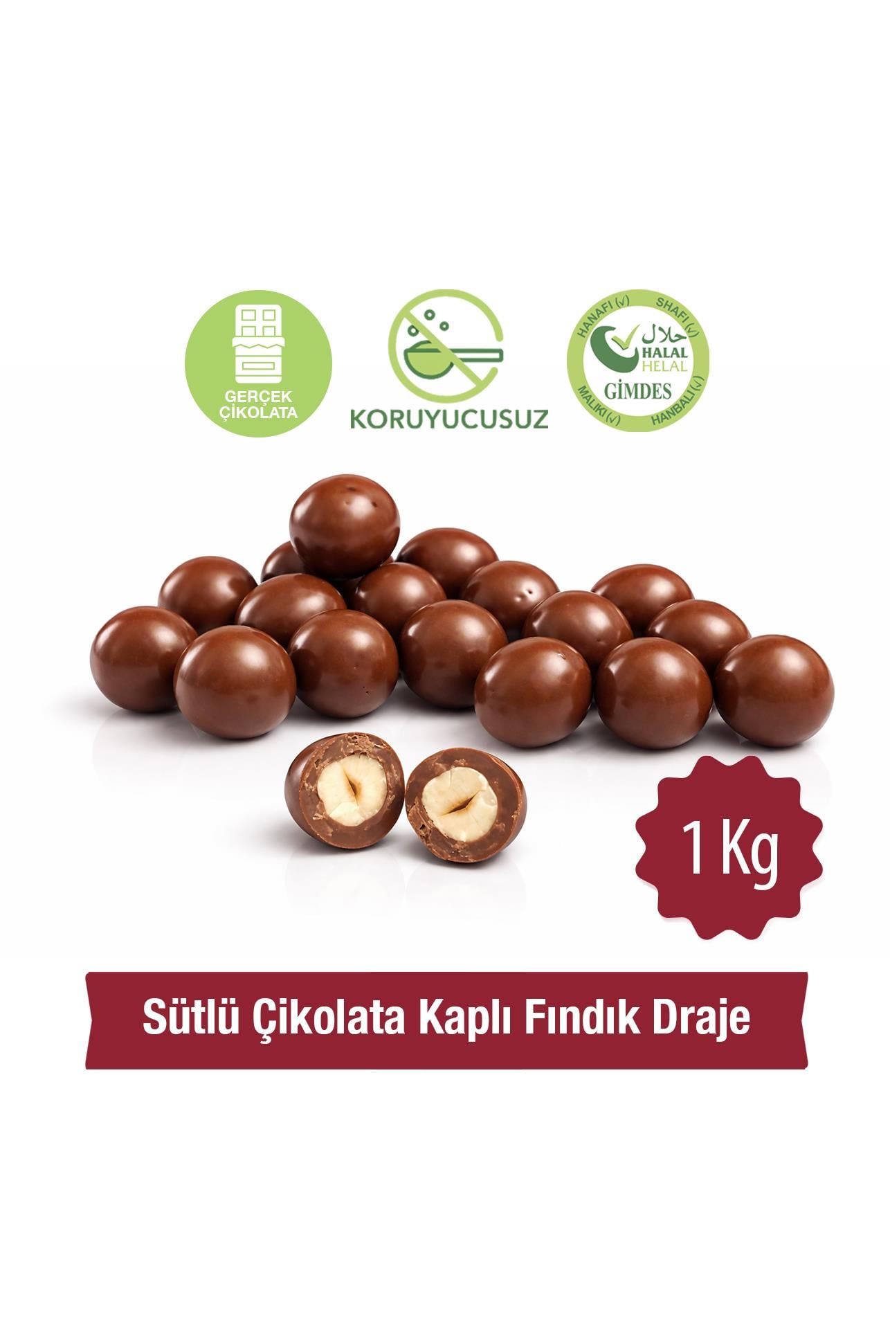 Sütlü Çikolata Kaplı Fındık Draje 1 kgDraje ÇikolataMilat