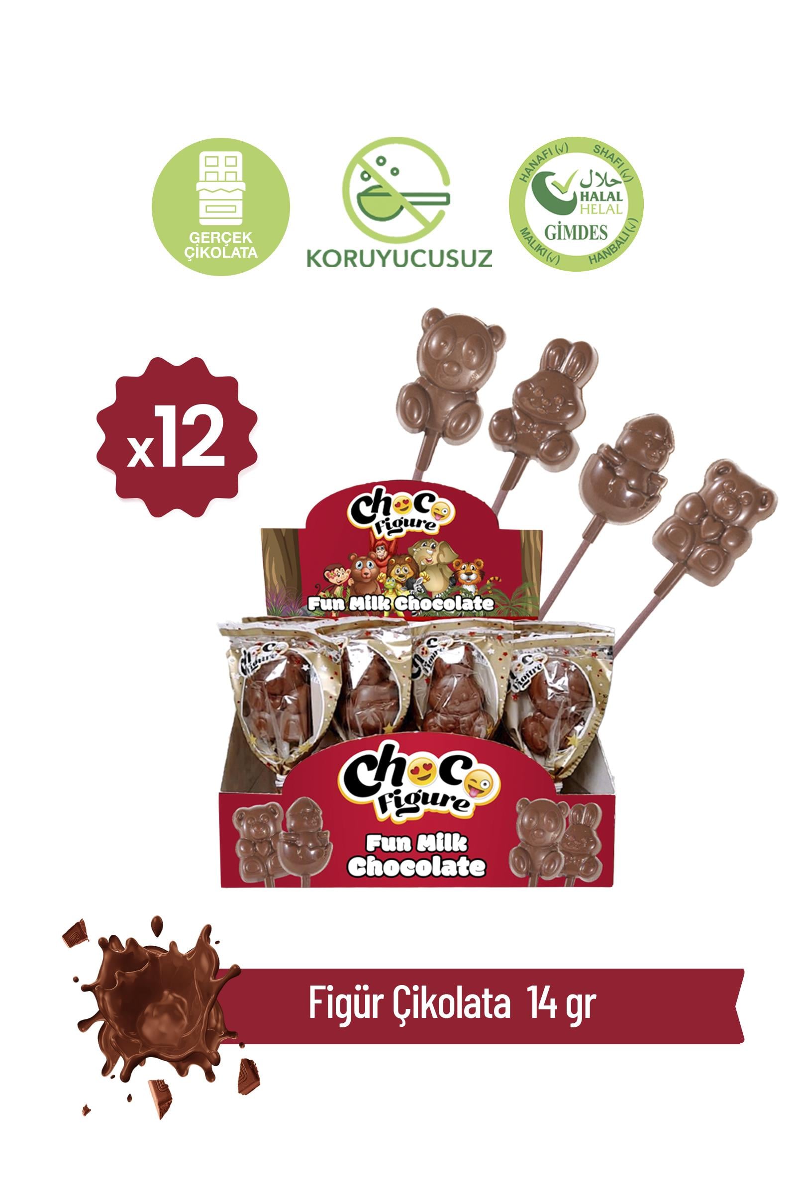 Sütlü Figür Çikolata 14 g x 12 AdetFigür ÇikolataMilat