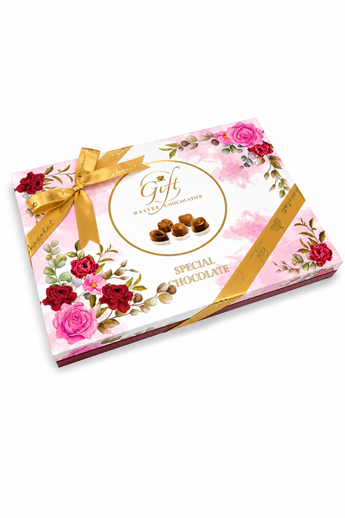 Mygift Special Çikolata Pembe Çiçekli 240 gSpesiyal ÇikolataMilat