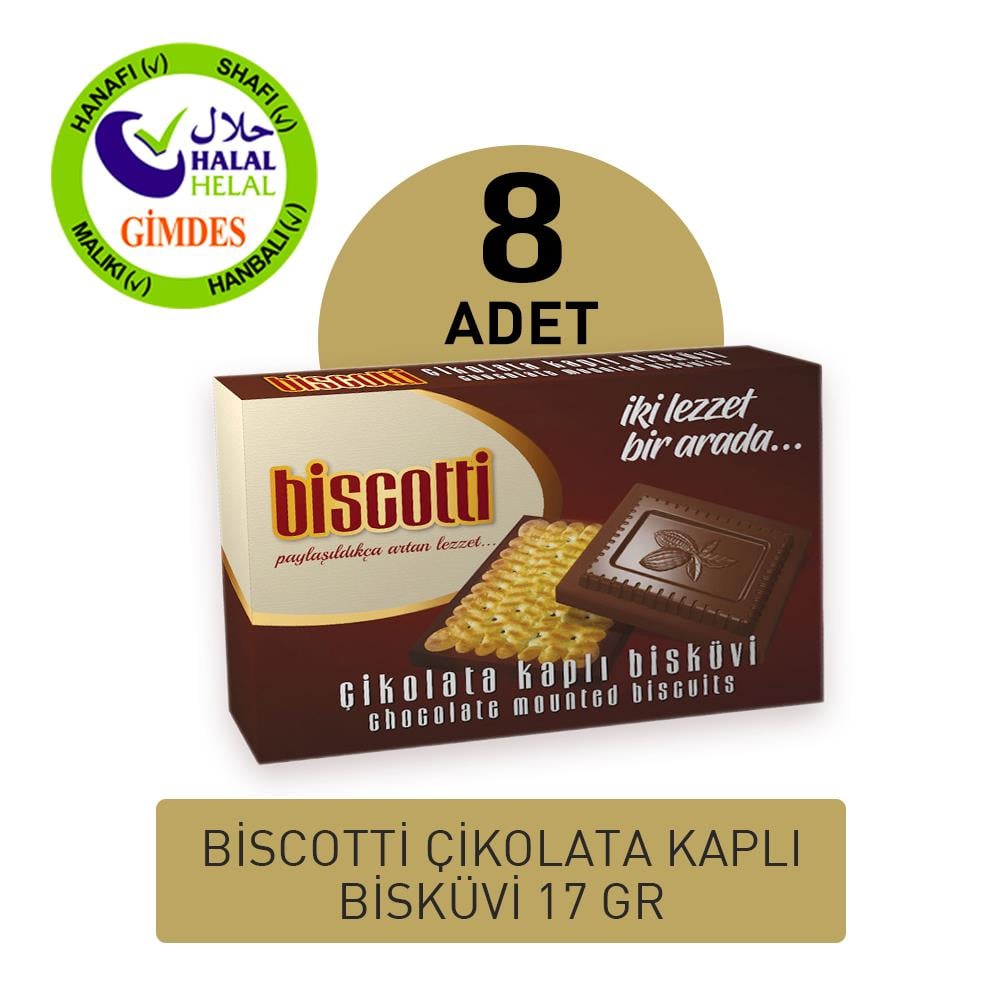 Çikolata Kaplı Bisküvi 17 Gr. (8 ADET) - Milat Çikolata | AAA