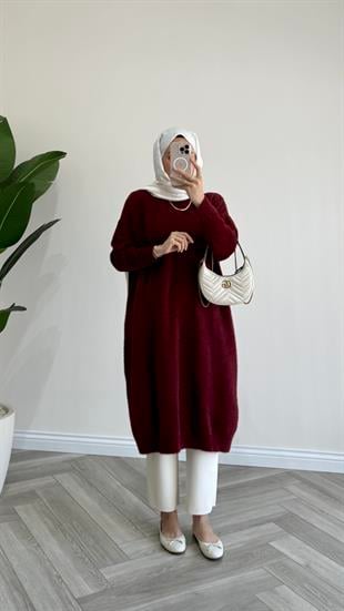 Angora Kazak Tunik Bordo