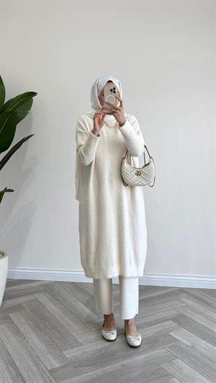 Angora Kazak Tunik Ekru