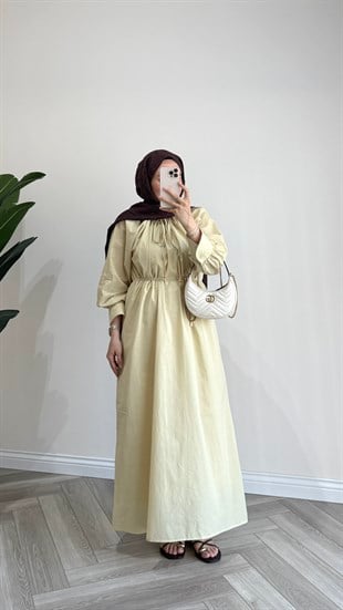 Lunera Pamuklu Elbise | Butter Yellow
