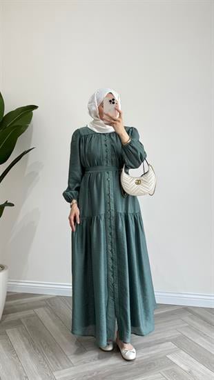 Perla Elbise | Mint Yeşili