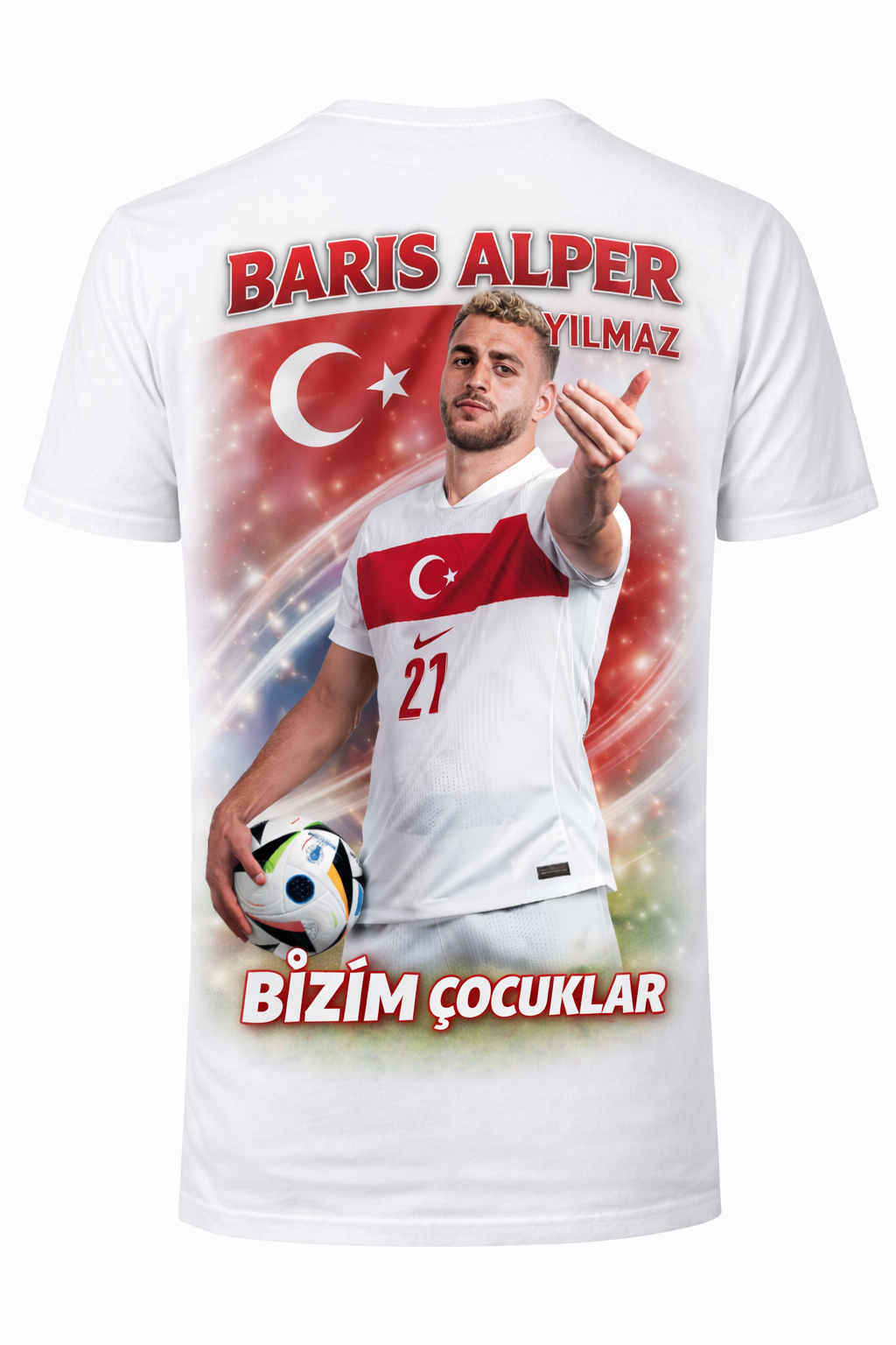 Bizim Çocuklar Barış Alper Yılmaz Baskılı Beyaz Kişiye Özel İsimli Tişört