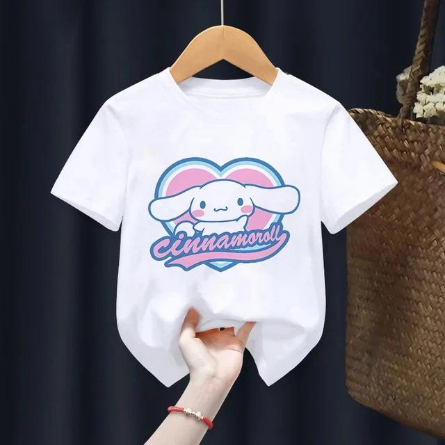 Cinnamoroll Kalp  Baskılı Beyaz Tshirt Tişört
