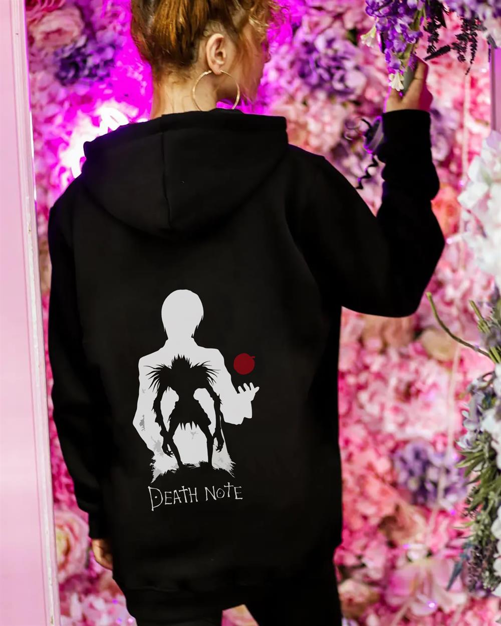 DeathNote Ryuzaki Baskılı Siyah Sweatshirt Hoodie