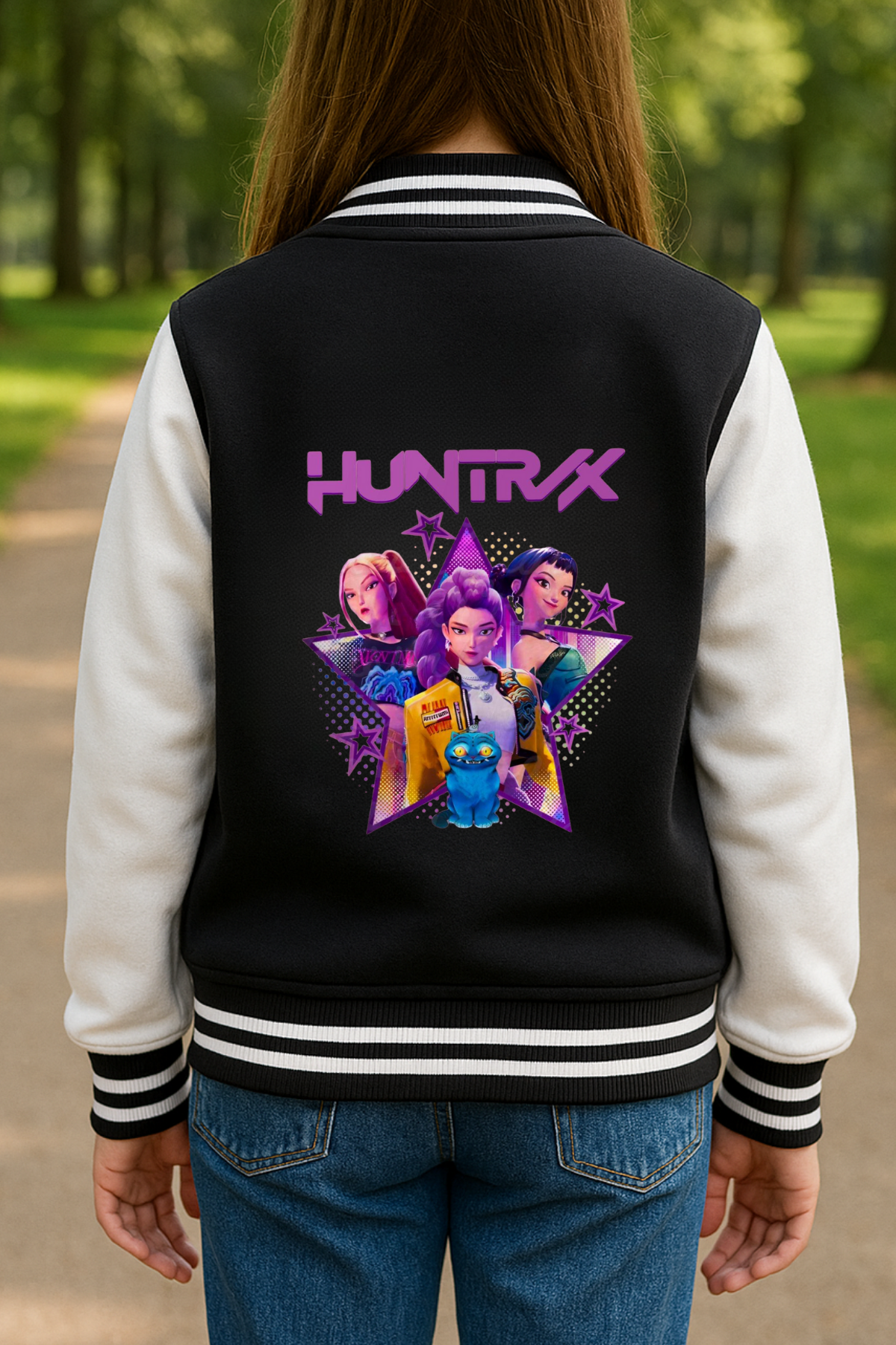 Demon Hunter Hunterix Yıldız Baskılı Siyah 3  İplik Şardonlu Kolek Ceket 