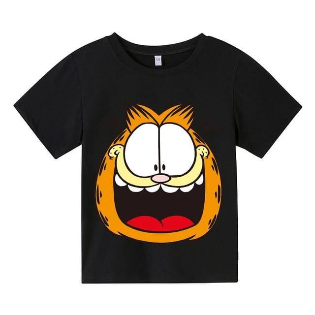Garfield Baskılı Siyah Tişört