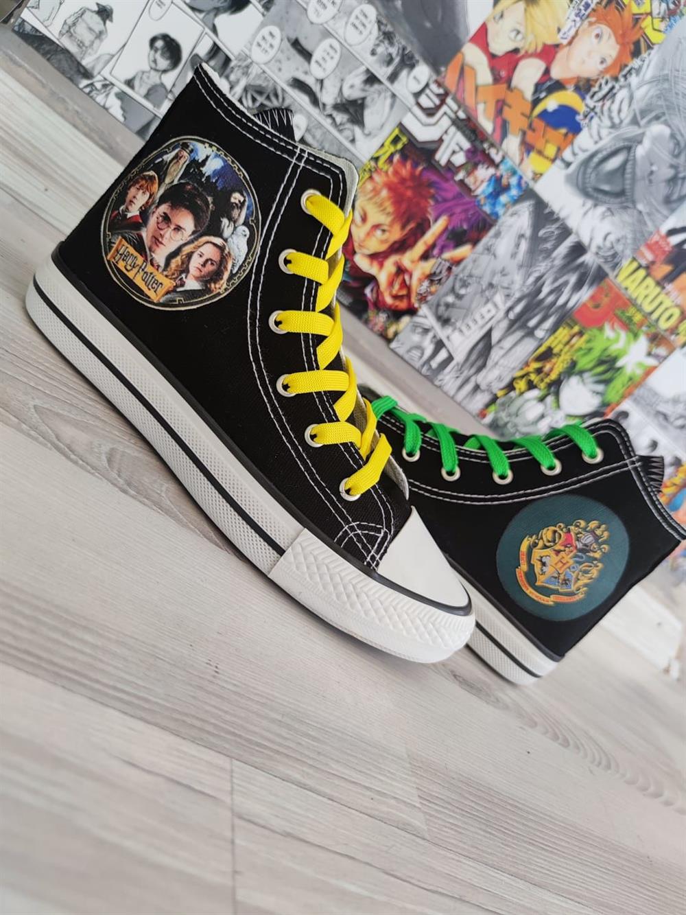 Harry Potter Baskılı Siyah Bilekli Unisex Günlük Spor Ayakkabı Sneakers