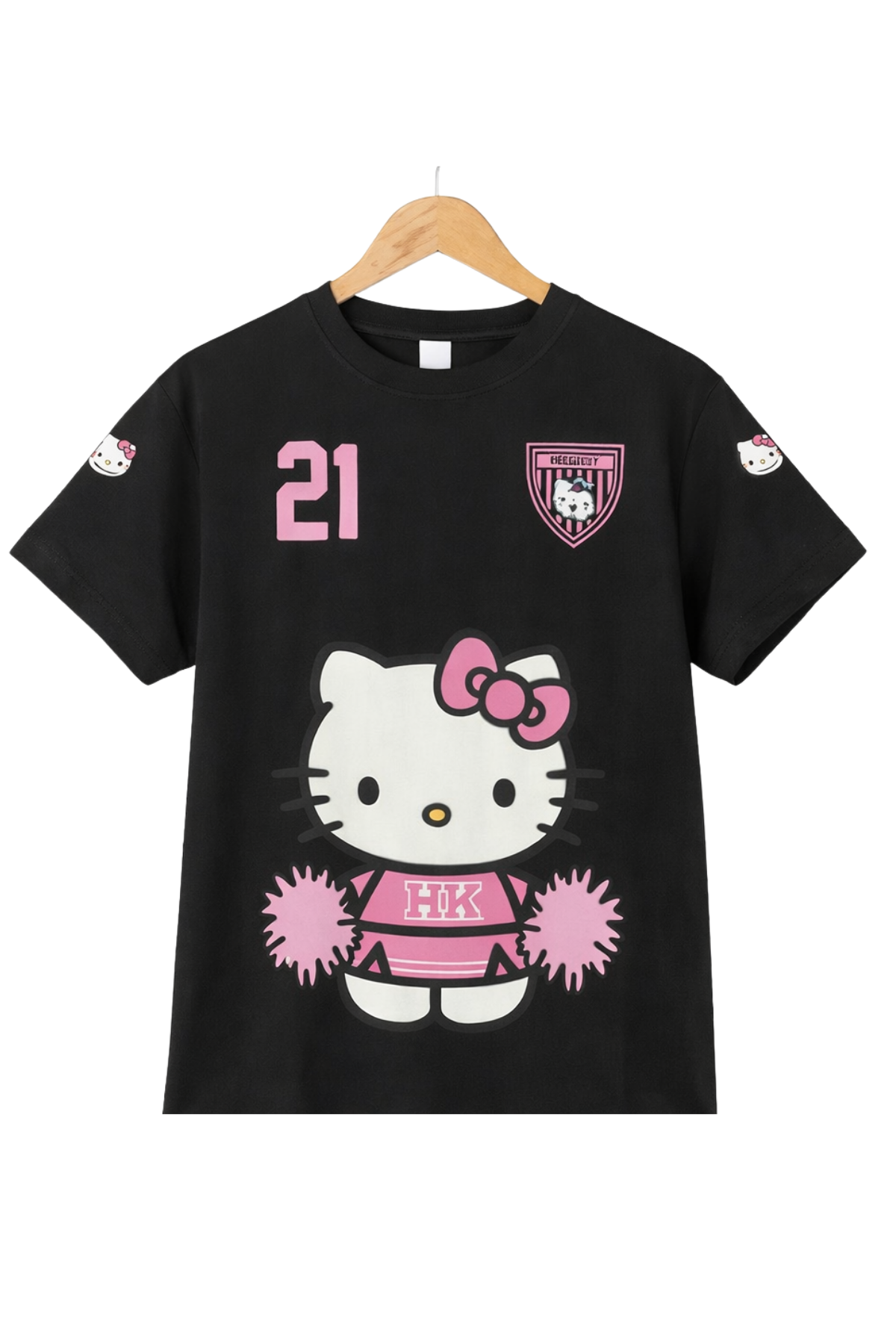 Hello Kitty Kawaii Siyah Tişört Tshirt