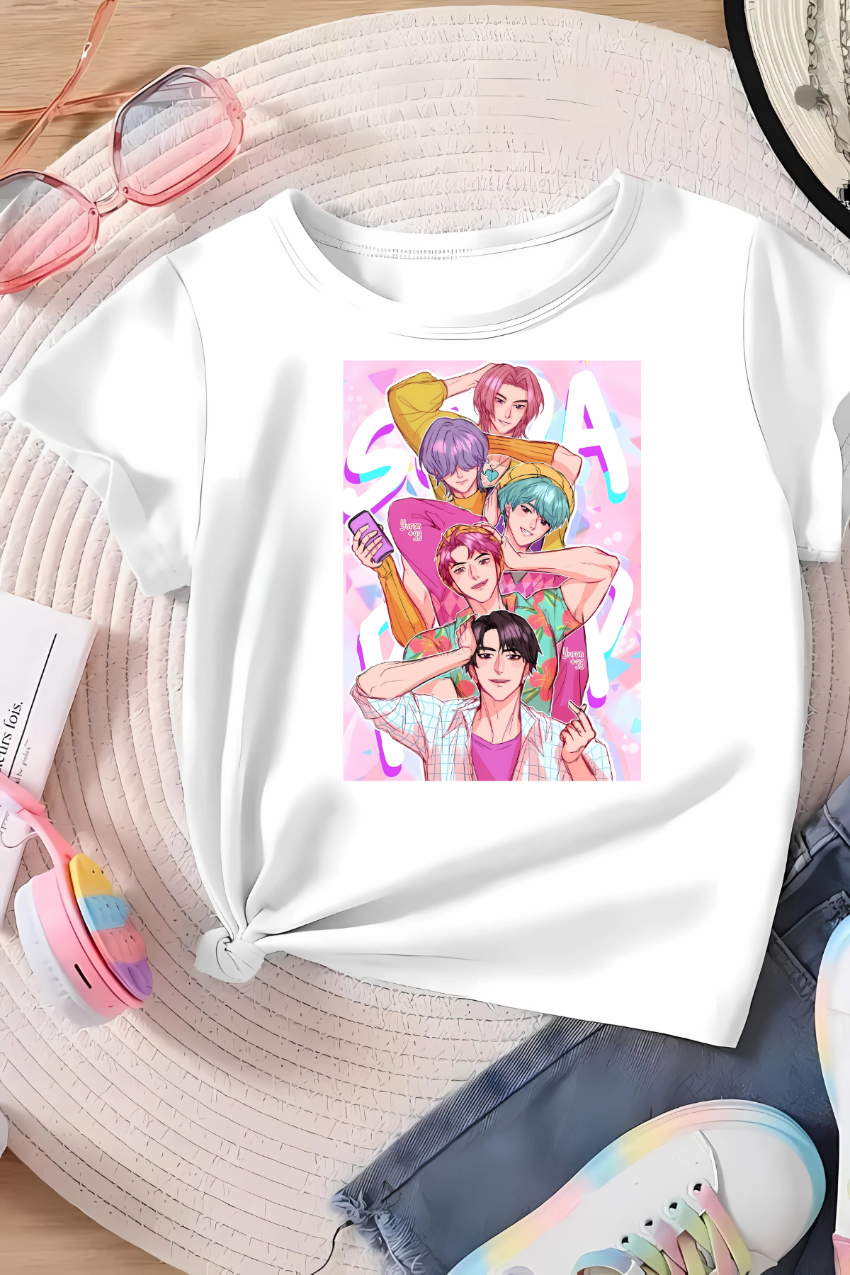 Hunterx Baskılı Siyah Tişört 