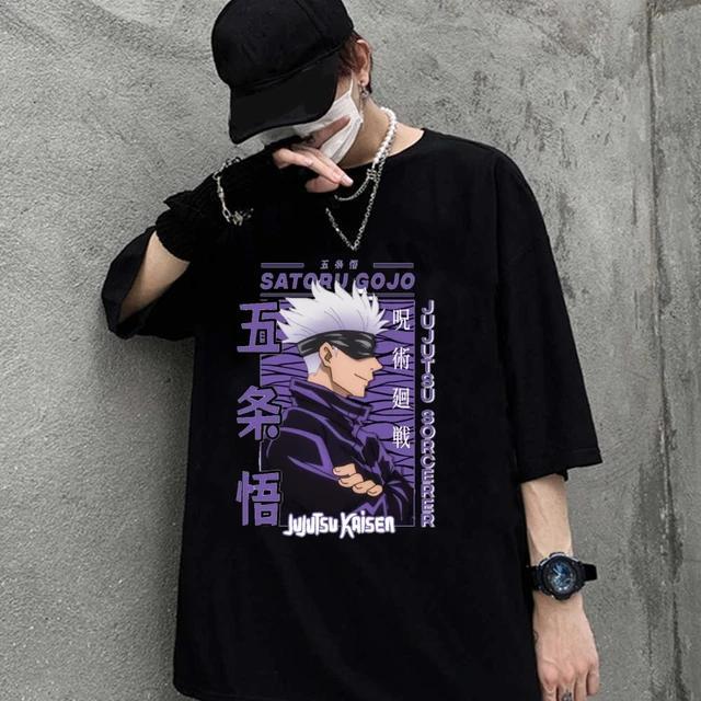 Jujutsu Kaisen Baskılı Siyah Tshirt Tişört 