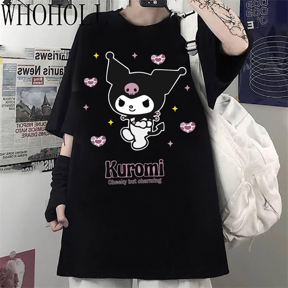 Kuromi Cheeky Baskılı Oversiz T-shirt Tişort