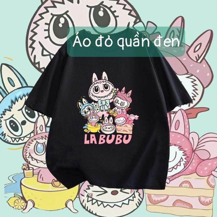 Labubu Baskılı Yeni Sezon Siyah T-shirt