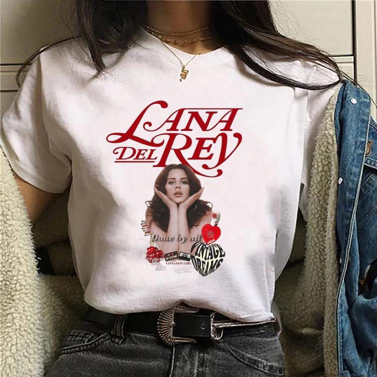 Lana Del Rey Baskılı Beyaz Tshirt Tişört