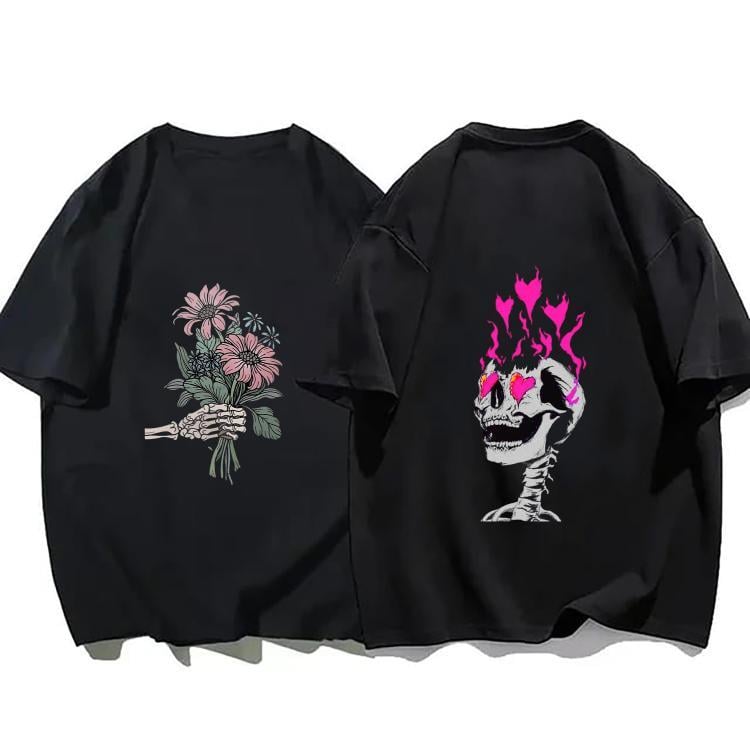 Love Death Tshirt Baskılı Siyah Tshirt Tişört 