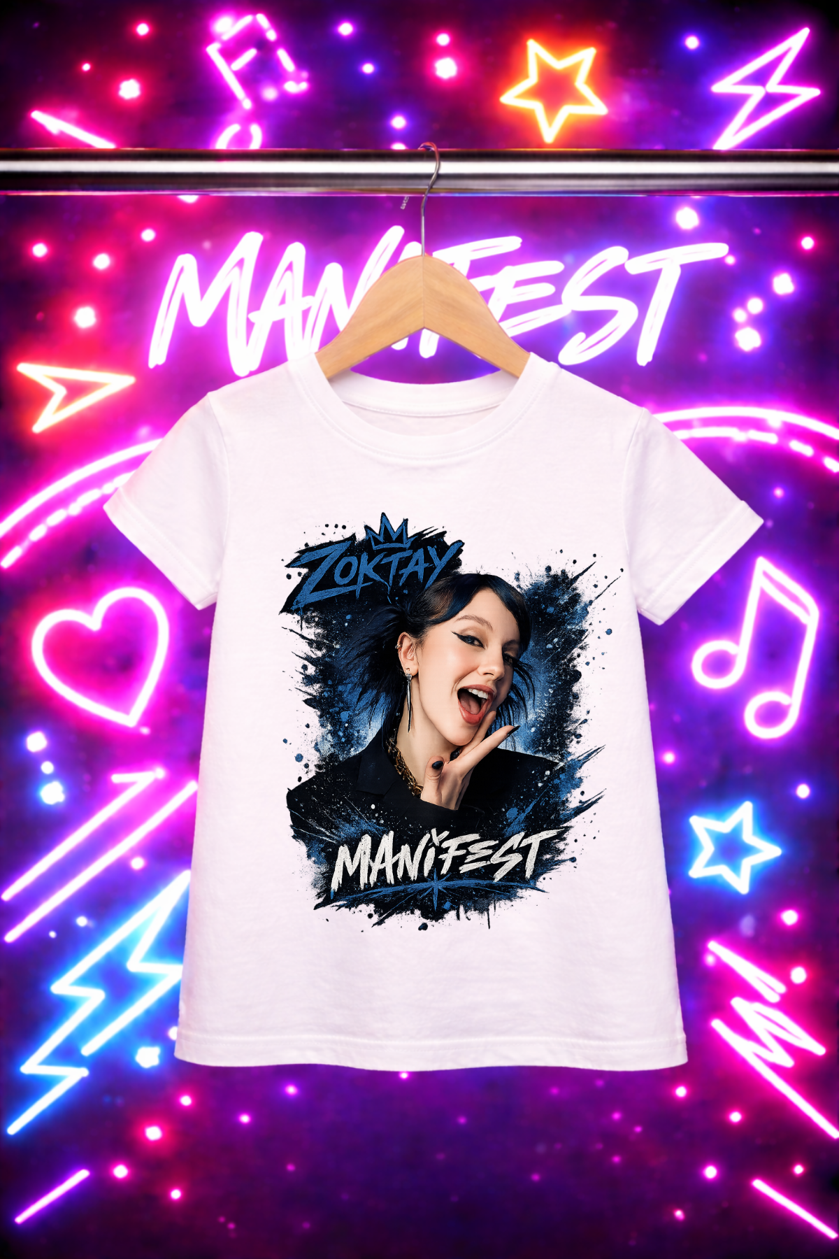 Manifest Zoktay Yeni Baskılı Beyaz Tişört Tshirt