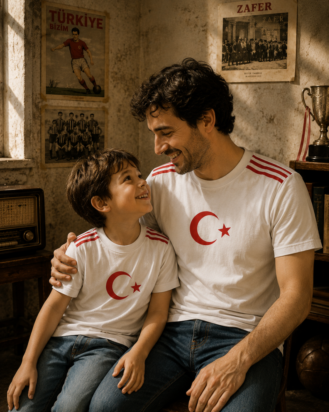 Milli Takım Beyaz Retro Ay Yıldız Tişört Tshirt