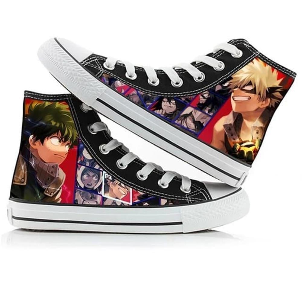 My Hero Academia Komple Baskılı Sİyah Unisex Spor Ayakkabı