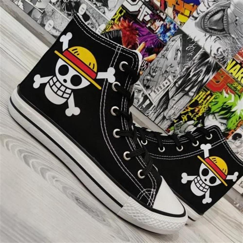 OnePiece Logo Baskılı Siyah Bilekli Spor Ayakkabı Sneaker