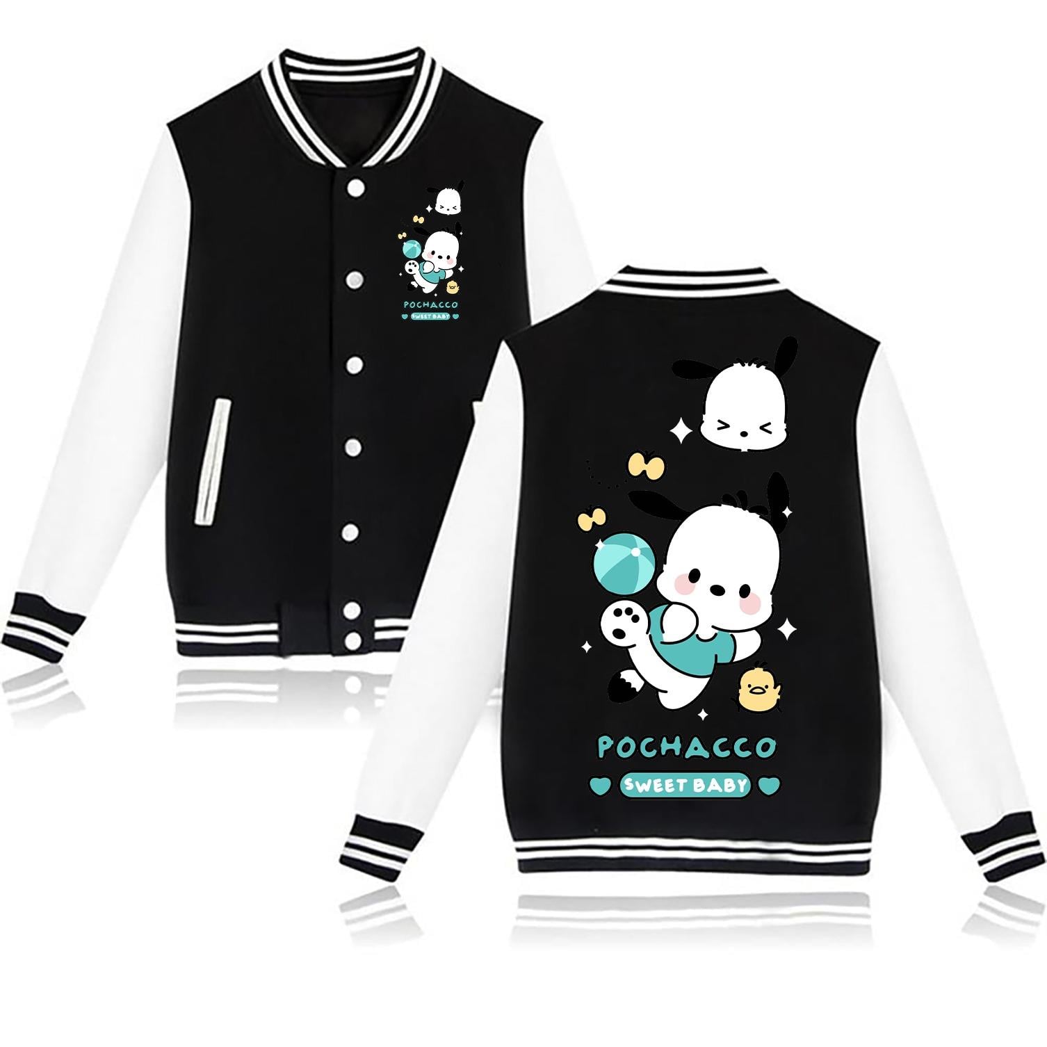Pochacco Baskılı Siyah Kolej Ceket 