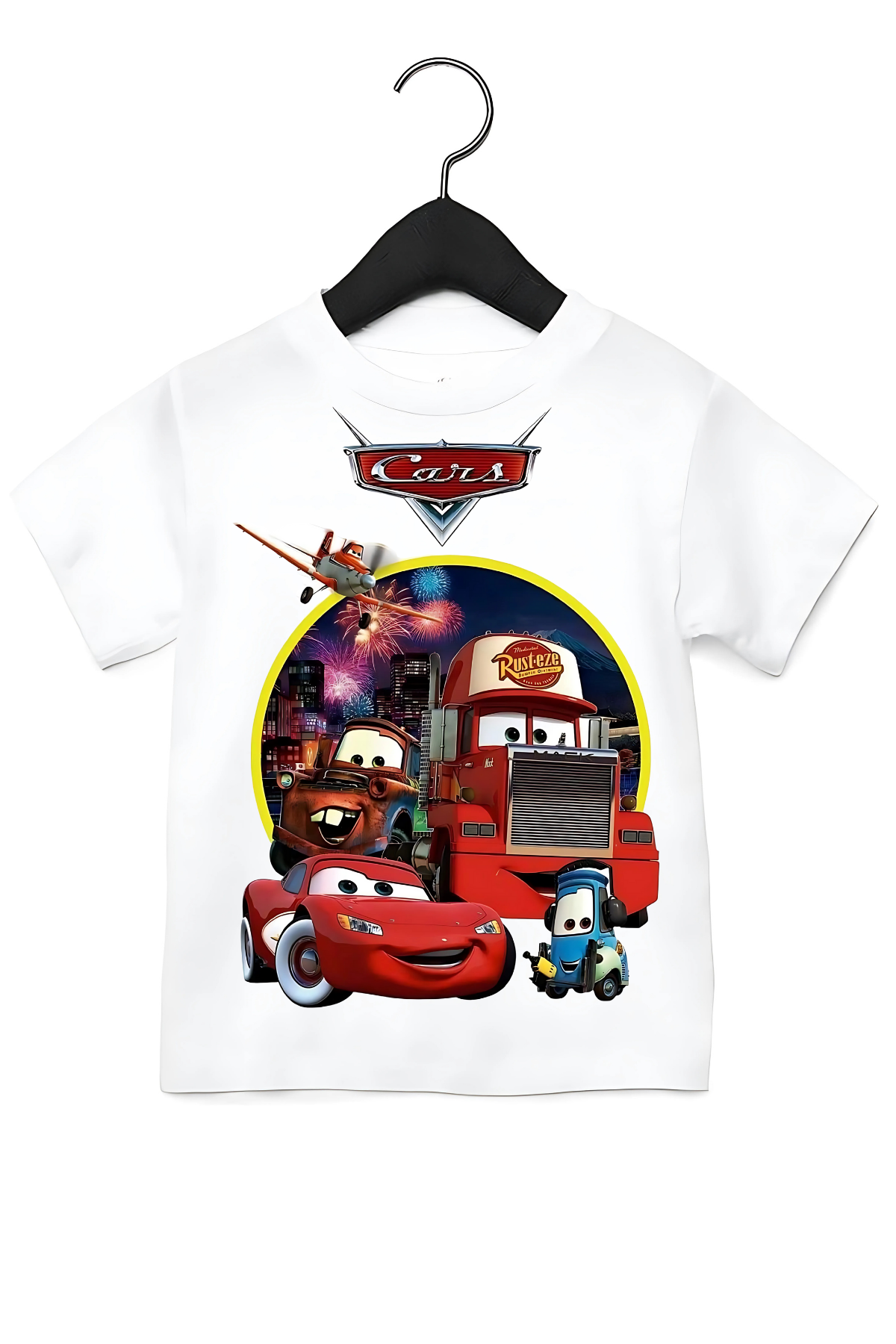 r Baskılı Siyah Tişört T-shirt 