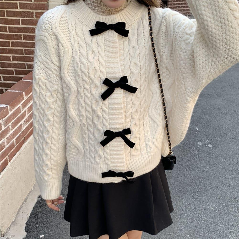 Ribbon Detail Cardigan Oversize Hırka