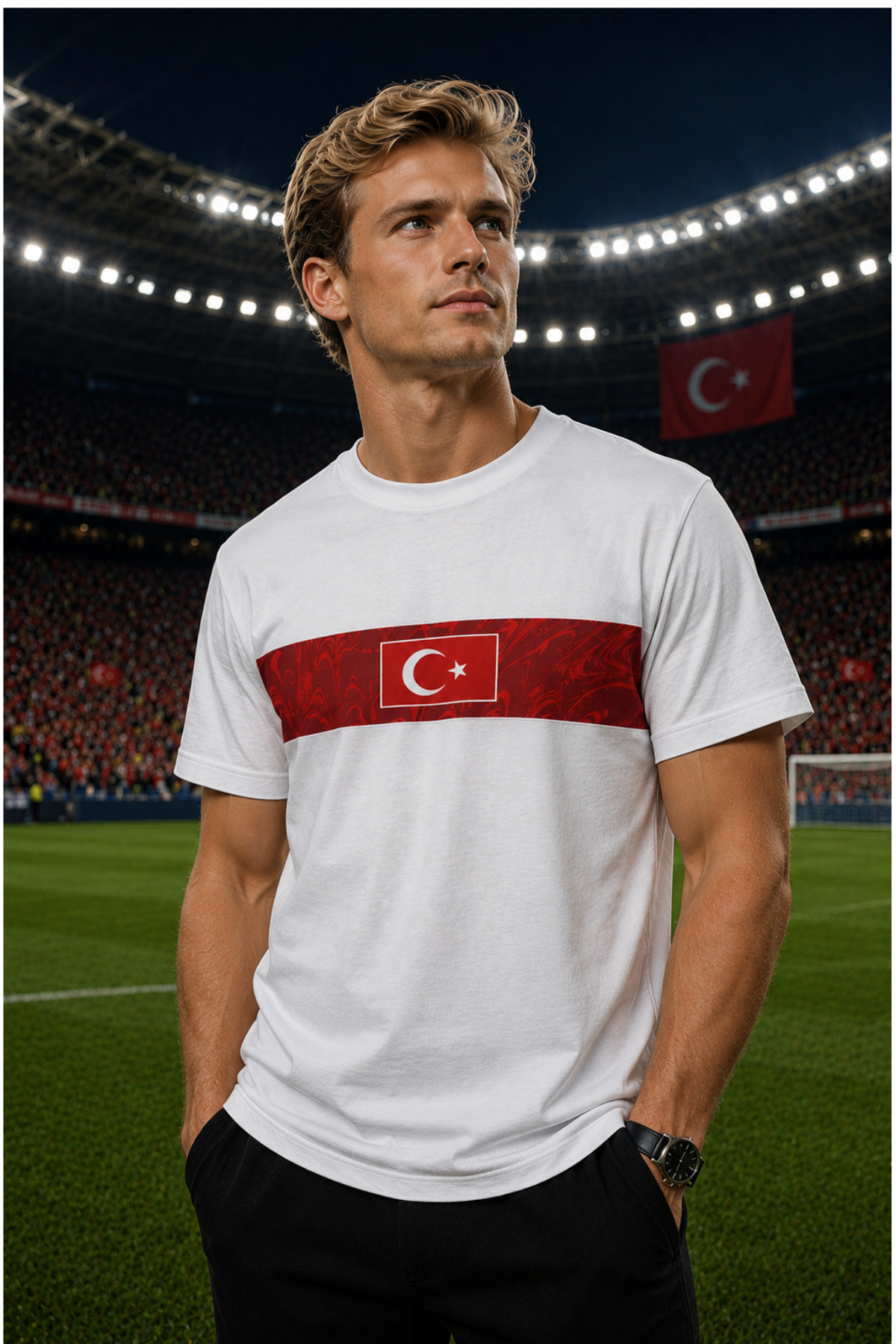 Türkiye Milli Takım Yeni Baskılı Beyaz Unisex Tişört