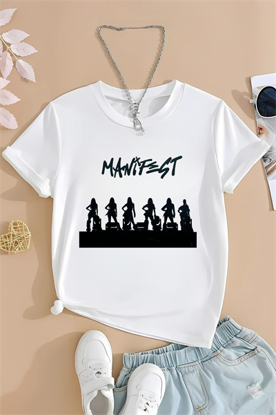 111Huntrix 3 Baskı Beyaz Tişört T-Shirt 