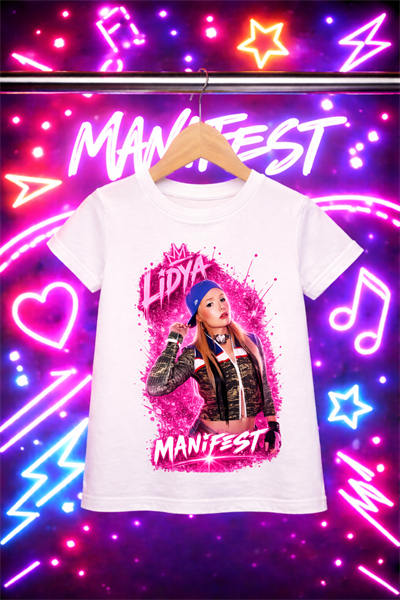 Manifest Lidya Yeni Baskılı Beyaz Tişört Tshirt