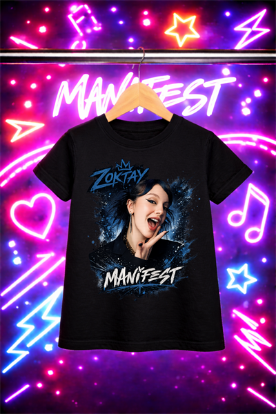 Manifest Zoktay Yeni Baskılı Siyah Tişört Tshirt