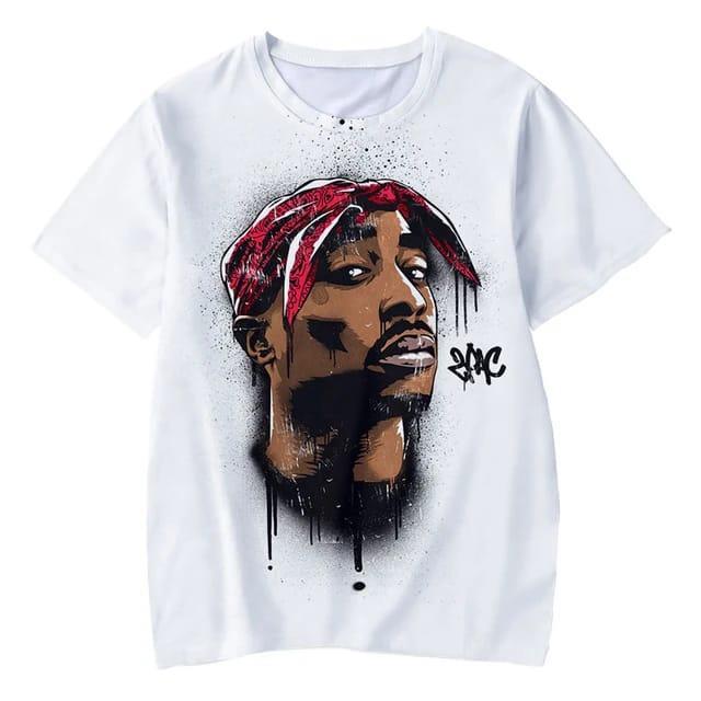 2pac Shakur Beyaz Tsirt Klasik Tişört Tshirt 