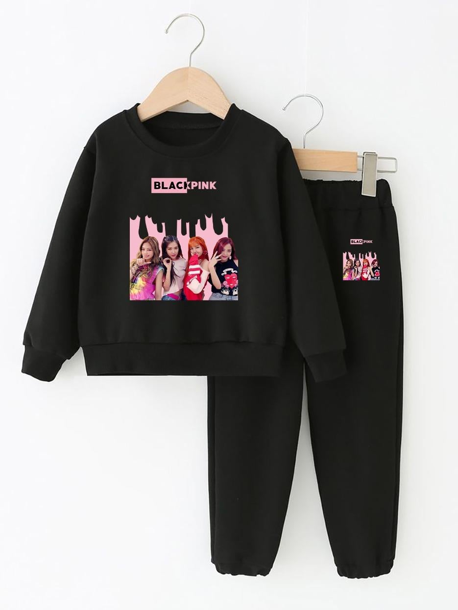 Blackpink Fotoğraf Baskılı Siyah Eşofman Takım 